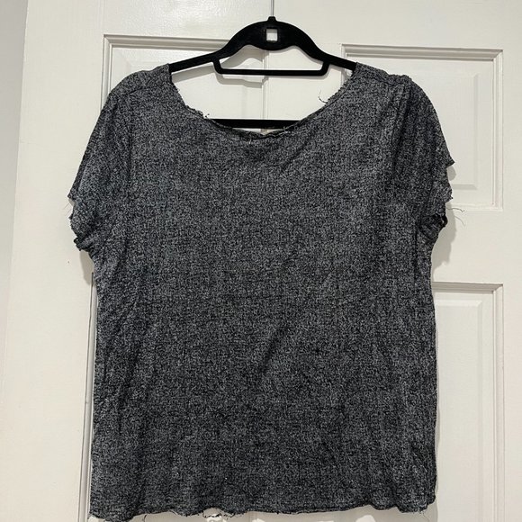 BDG Grey Flowy Shirt - Picture 2 of 2